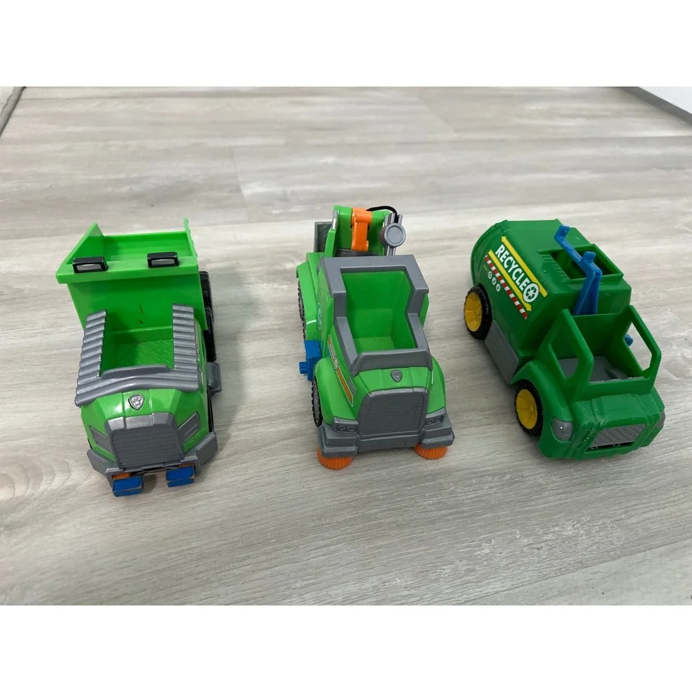 Paw Patrol Rocky Recycling‎ Truck Vehicle Toys Bundle Lot of 3 Kids